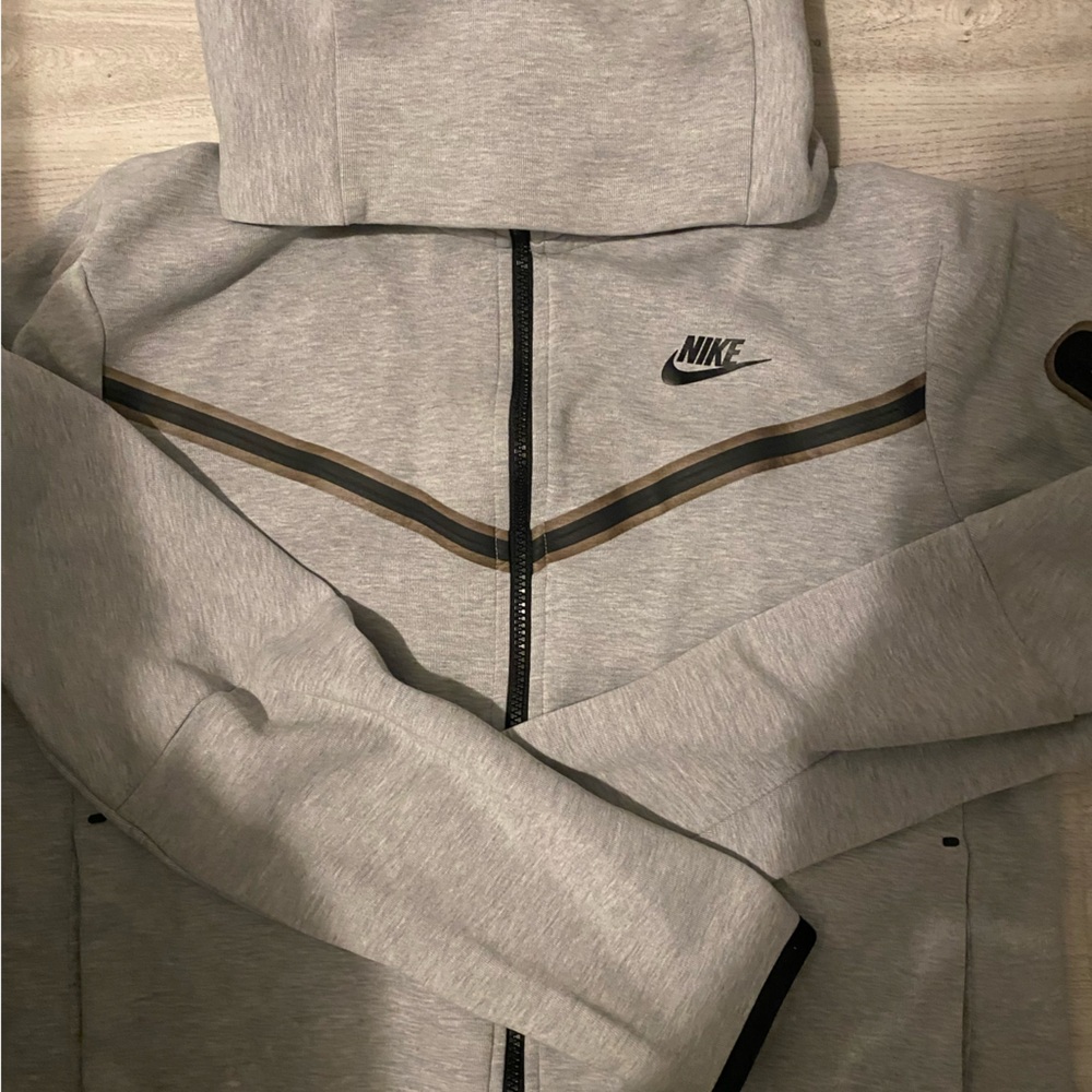 Gray Nike Tech zip up hoodie
